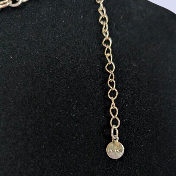 (2/$20) Bebe Hammered Bib Statement Necklace - Picture 6 of 7